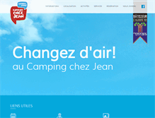 Tablet Screenshot of campingchezjean.com